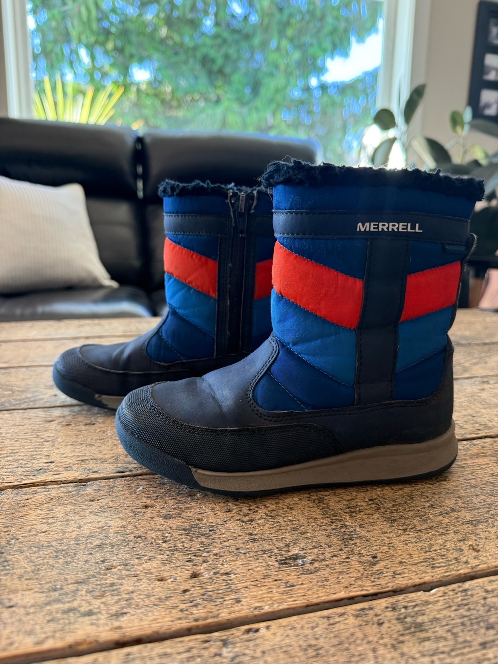 Merrell Kids' Blue and Red Insulated Winter Boots